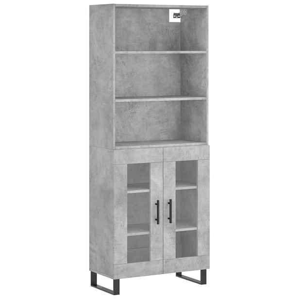 vidaXL Skříň highboard betonově šedá 69,5x34x180 cm kompozitní dřevo