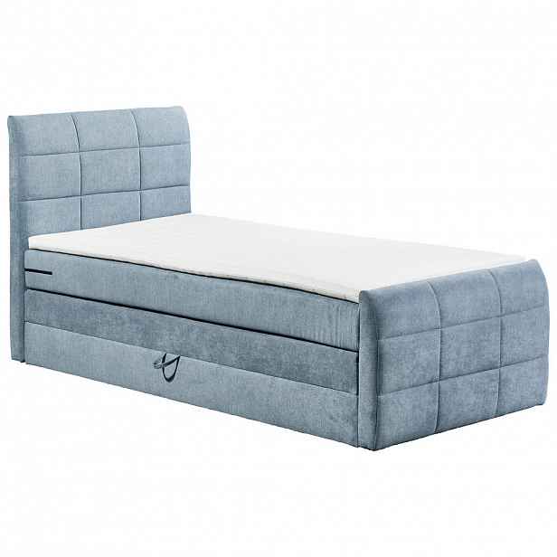 Boxspring postel  kuba 100x200 Cm Modrá