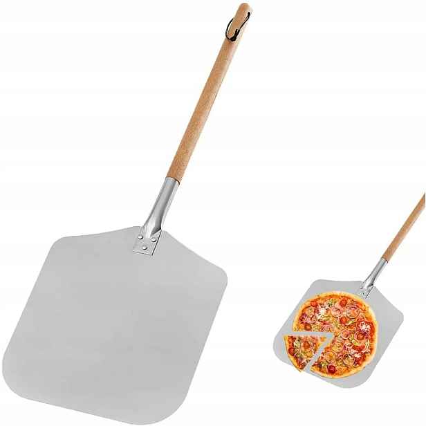 Velká Lopata Na Pizzu Perforovaná Zásuvka Podnos 30x88 cm Aluminium