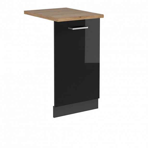 Vicco ČELNÍ PANEL MYČKY R-Line Černý vysoký lesk 45 cm , PD Dub