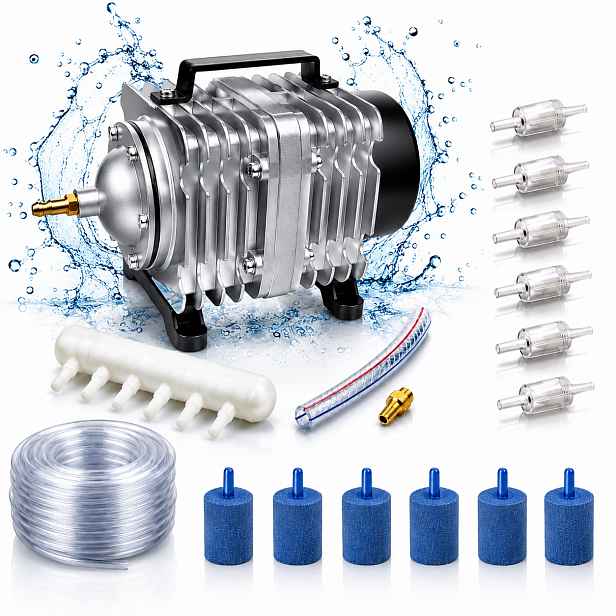 Vzduchová Pumpa Do Jezírka Provzdušňovač 22W 2700l/h Set 22v1