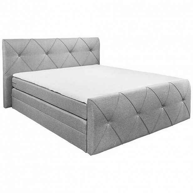 Boxspring postel Calgary 180x200 cm stříbrná