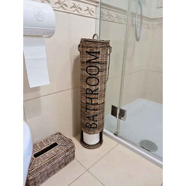 Ratanový stojan Hampton na toaletní papír do koupelny, Wc