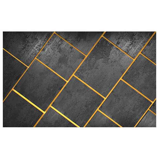 Fototapeta Geometrie Zlatá Beton Loft Šedé Obdélníky Vinyl 312x219 lepidlo