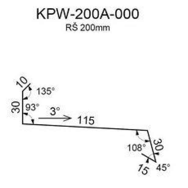 Oplechování římsy RS200A SP25 RAL7035 0,50mm 2bm