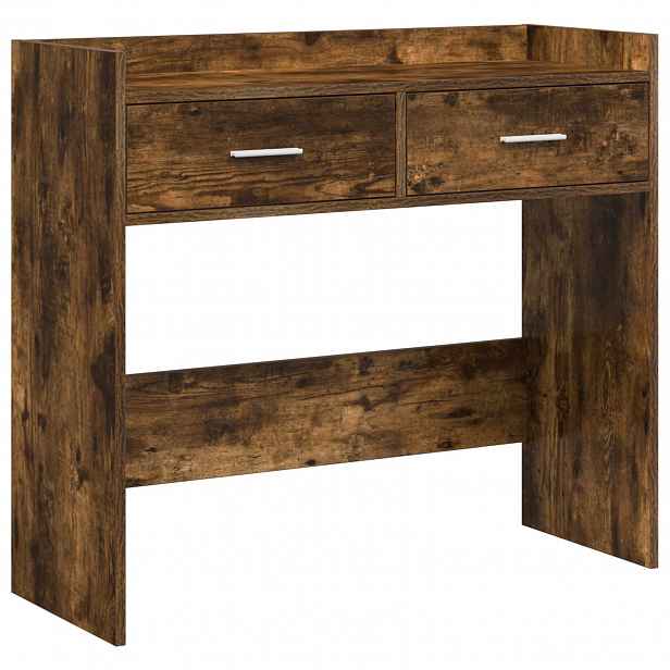 vidaXL Konzolový stolek Kouřový dub 90 x 35 x 80 cm Kompozitní dřevo