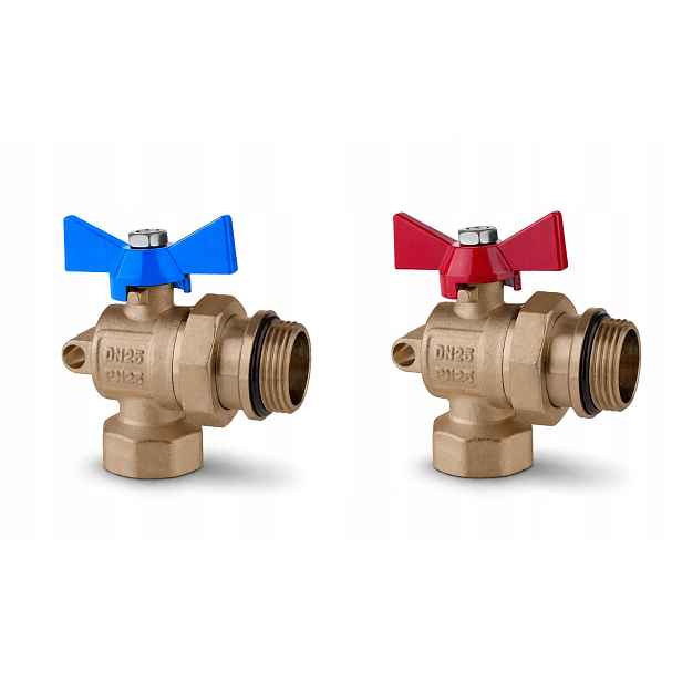 2x Kulový Kohout 1" DN25 Pro Rozdělovač Šroubení