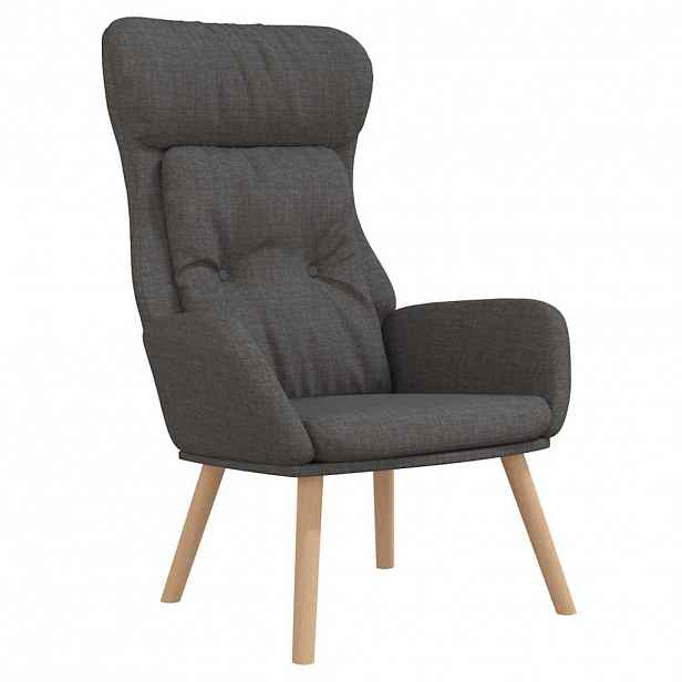 vidaXL Relaxační židle tmavě šedá textil