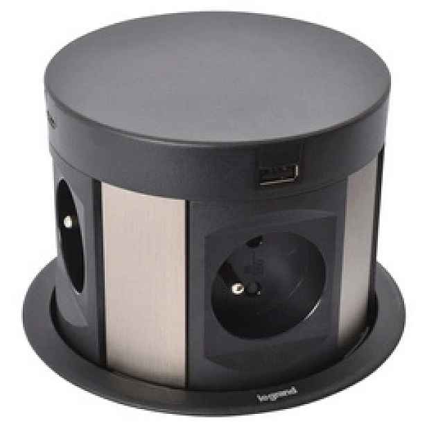 Zásuvka na nábytek 4X2P+Z s Usb typ A+c indukční