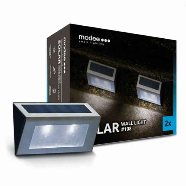 Modee LED solární nástěnné svítidlo ML-WS108, 2 ks