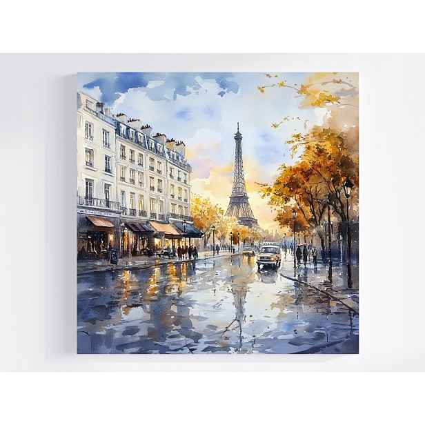 Obraz Na Plátně Canvas Krajina Francie Paříž Eiffelova Věž Podzim 50x50