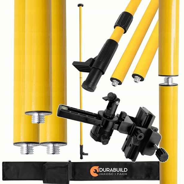 Stativ Pro Laserovou Vodováhu Tyč Pro Laser Rozkládací 365 CM Durabuild