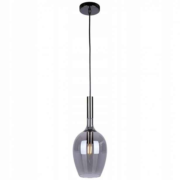 Závěsná lampa Lugano Černá stínidlo Skleněná lampa 100x15x15 cm Moderní