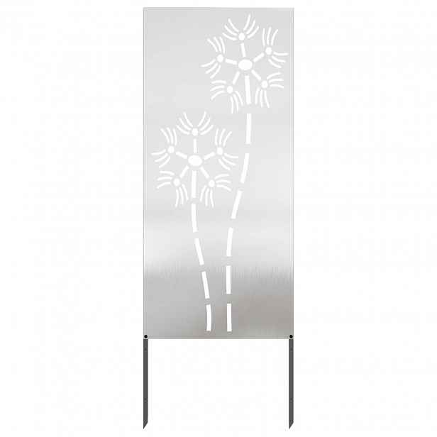 vidaXL Soukromí na zahradě Řezací Stříbrná 50 x 140 cm Nerezová ocel