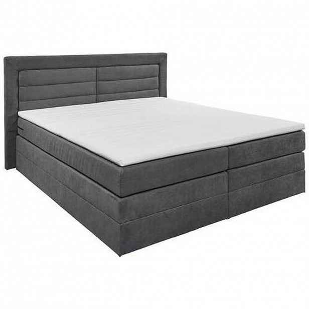 Boxspring postel saba 180x200 cm Šedá