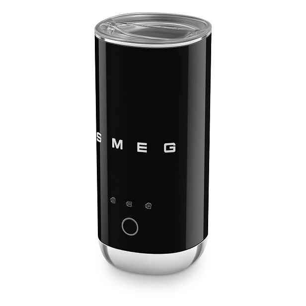 Černý plastový elektrický šlehač mléka 120 ml – SMEG