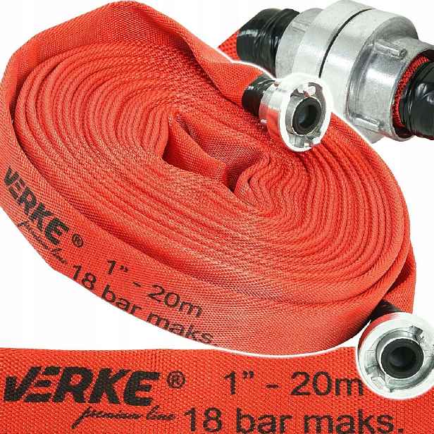 Hadice Na Vodu 1"x20M 18 Bar S Spojkami Verke Premium Line V60124