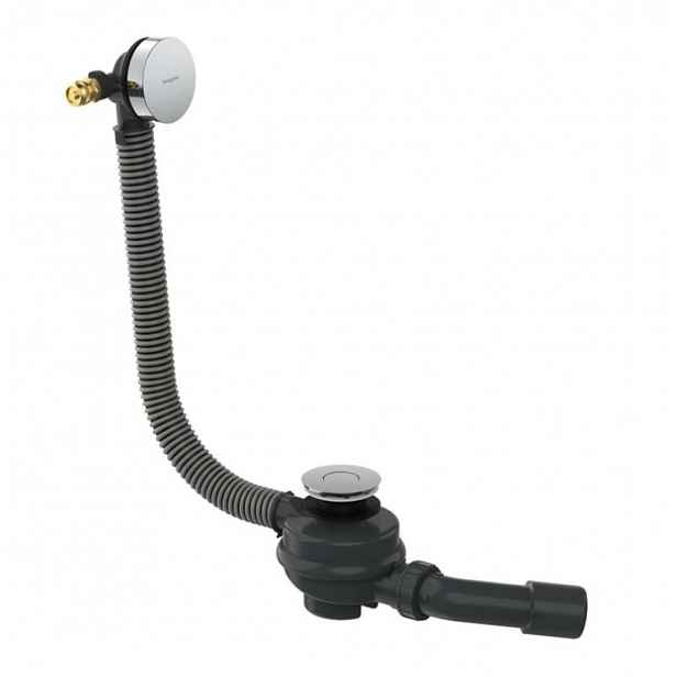 Hansgrohe Flexaplus - Vanová odtoková a přepadová souprava, Push-Open, chrom 58154000