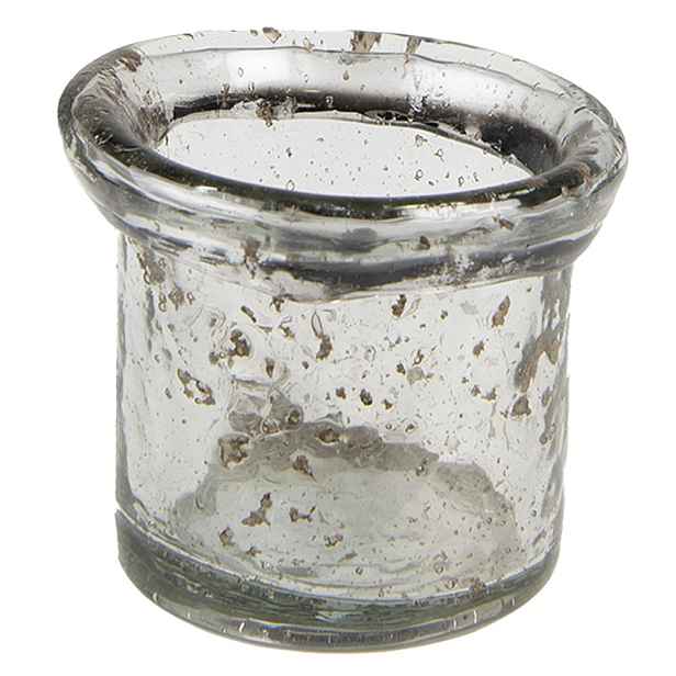 Transparentní skleněný svícen na čajovou svíčku Sandy - Ø 10*9 cm Clayre & Eef