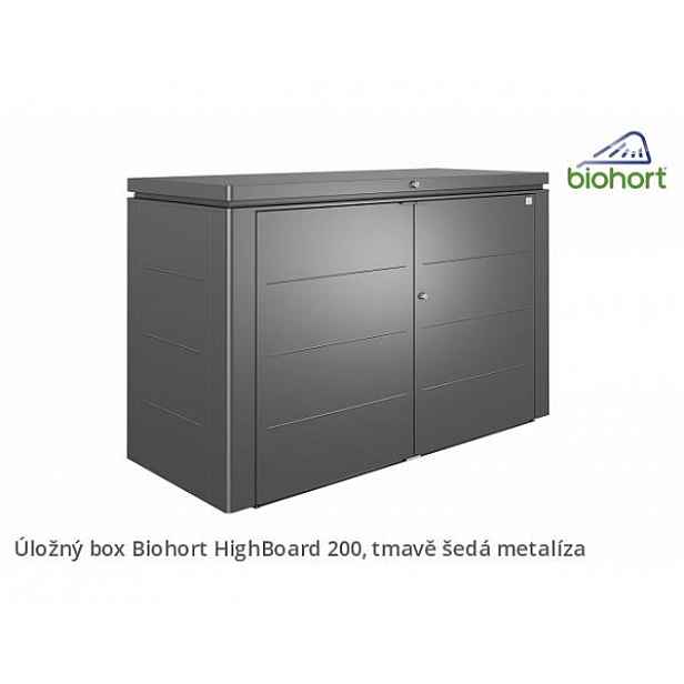 Úložný box HighBoard 200 tmavě šedá metalíza