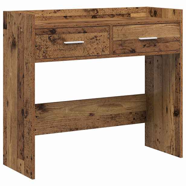 vidaXL Konzolový stolek Staré dřevo 90 x 35 x 80 cm Kompozitní dřevo
