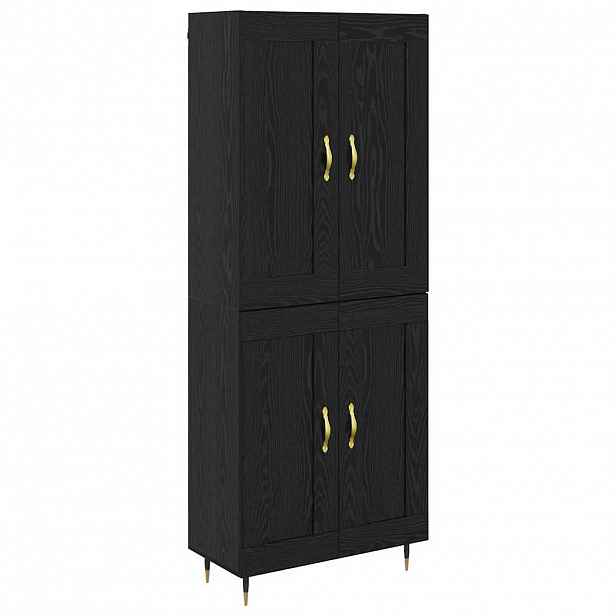 vidaXL Vysoký bufet Černý dub 69,5 x 34 x 90 cm Kompozitní dřevo