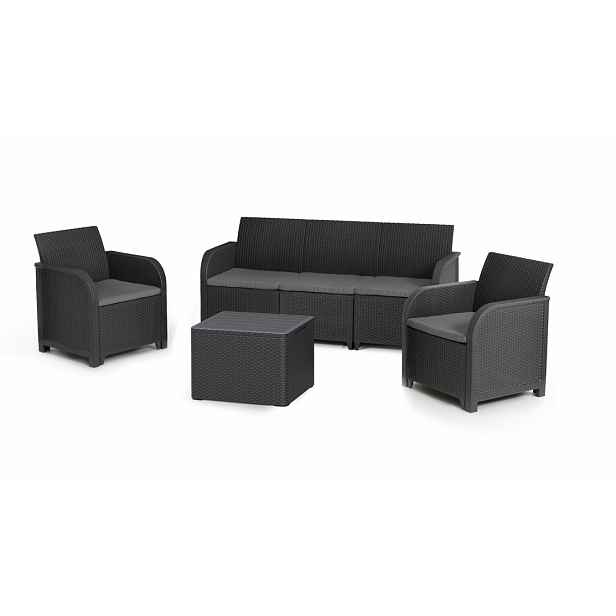 KETER Zahradní set ROSELYN 5 storage table | grafit
