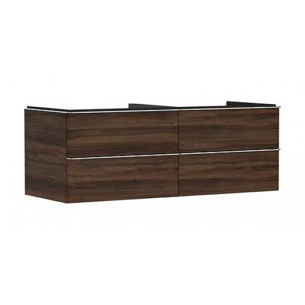 Skříňka pod umyvadlo pod desku Hansgrohe Xelu Q 136x49,5x55 cm tmavý ořech 54089000