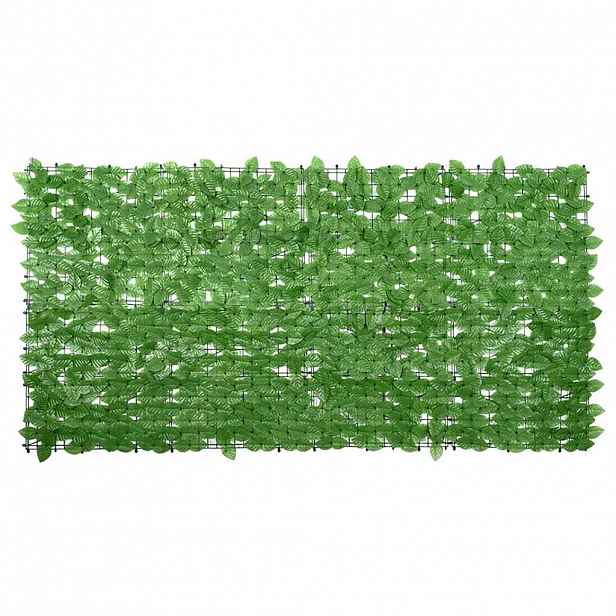vidaXL Balkonová zástěna se zelenými listy 200 x 100 cm