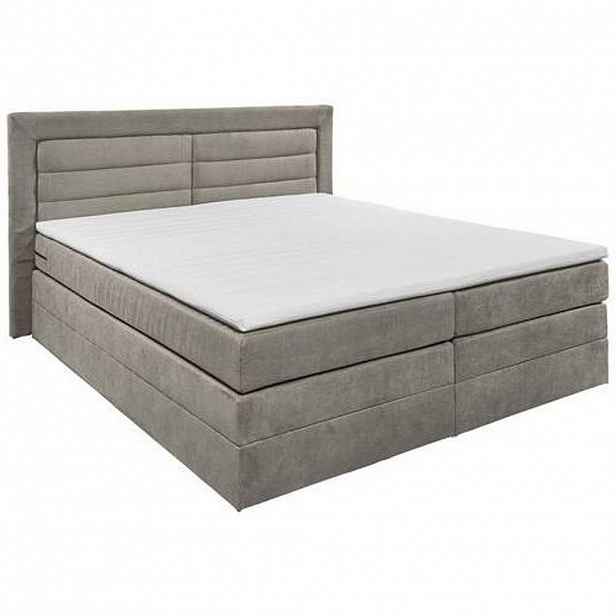 Boxspring postel saba 180x200 cm světlá šedá