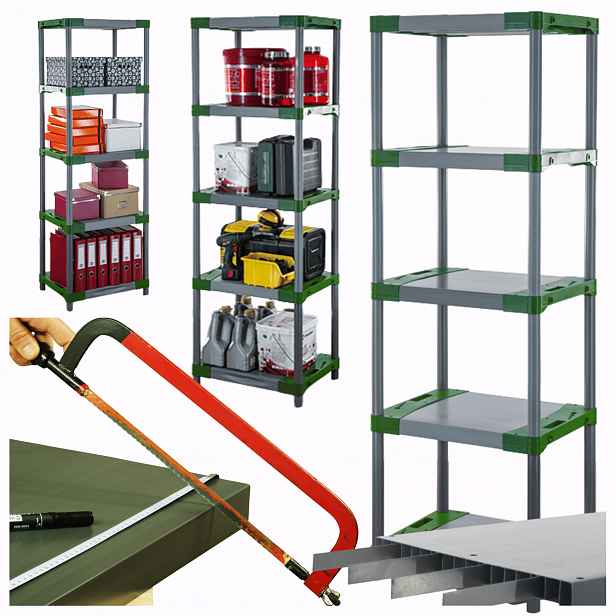 Plastový stojan do sklepa 180x50x46 Eco Vyztužený Pevný