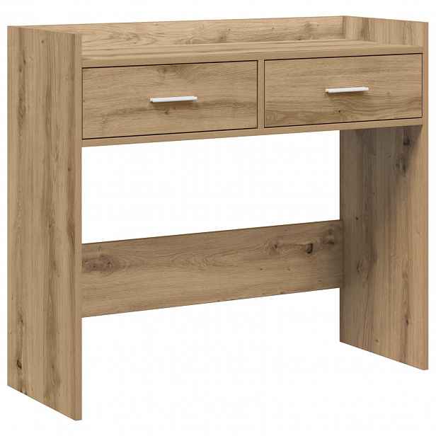 vidaXL Konzolový stolek Dub artisan 90 x 35 x 80 cm Kompozitní dřevo