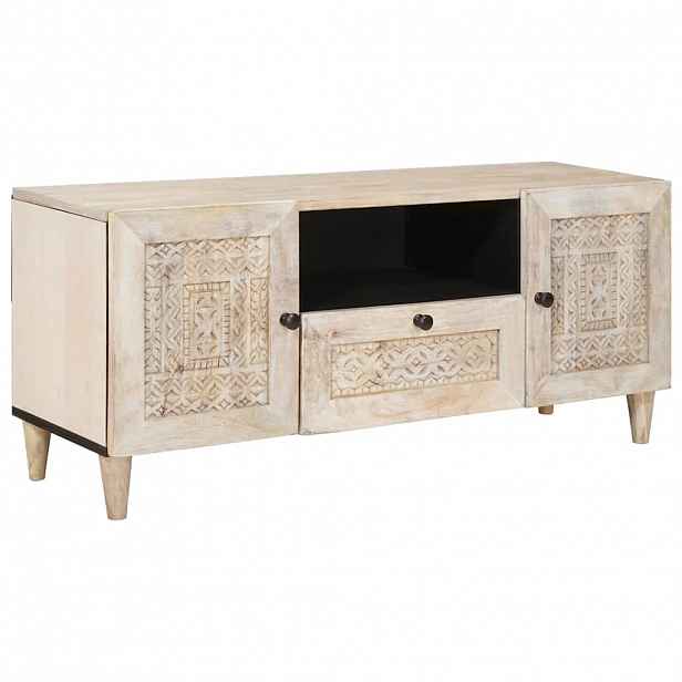vidaXL TV jednotky se zásuvkou Bílá 105 x 33 x 46 cm Kompozitní dřevo
