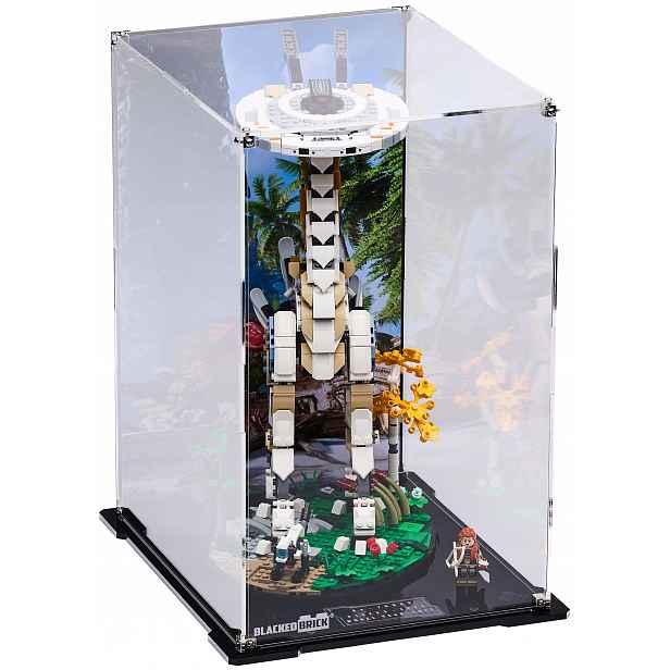 Vitrína s pozadím 1 Blacked Brick pro Lego Horizon 76989 Forbidden West: Žirafa