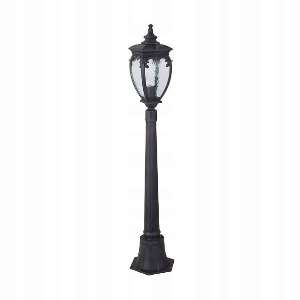 Venkovní stojací lampa černá, klasický zahradní sloupek 113 cm Maytoni