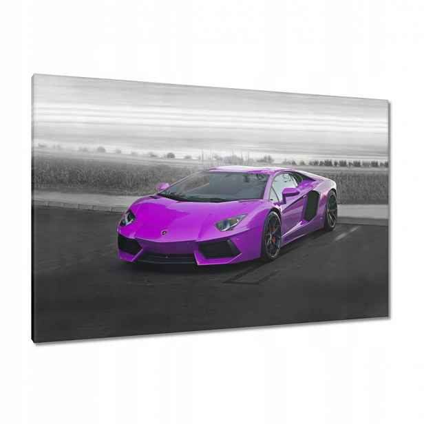 Obrazy 120x80 Růžové sportovní auto