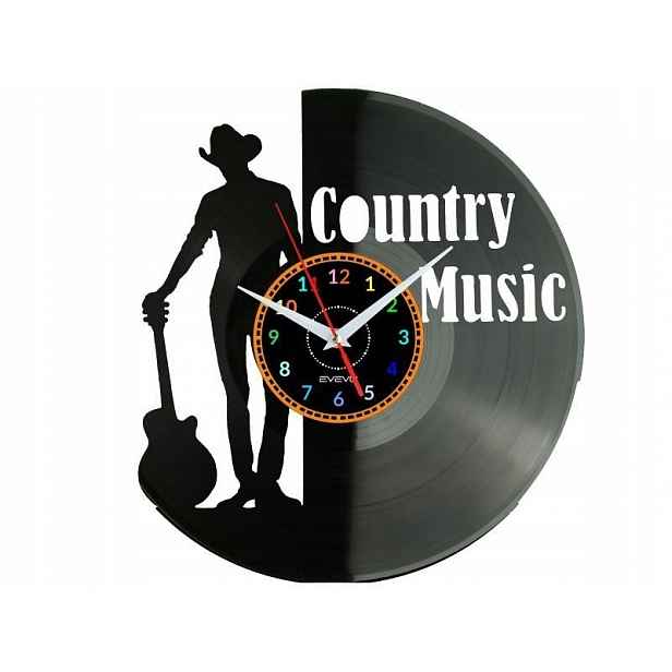 Country Music Nástěnné hodiny Vinylová deska Moderní dekorativní jako dárek