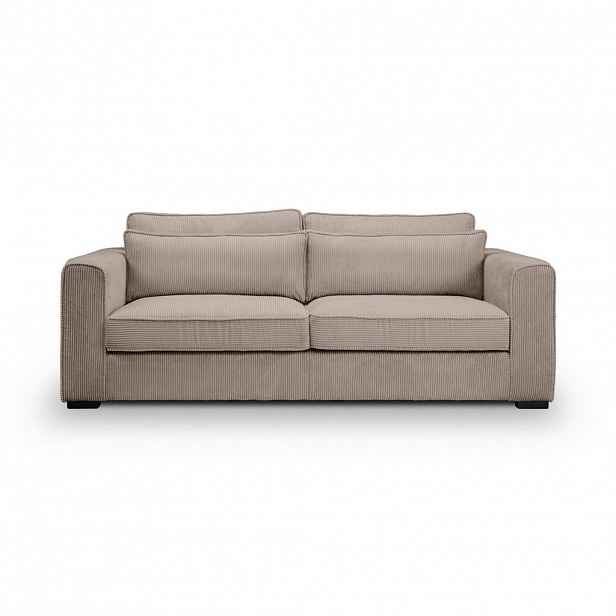 MID.YOU TŘÍMÍSTNÁ POHOVKA, textil, béžová hnědá