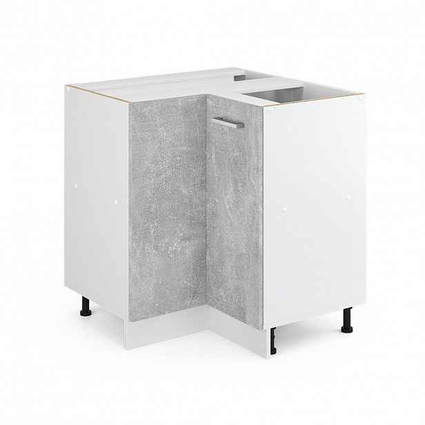 Vicco UNIVERZÁLNÍ ROHOVÁ SKŘÍŇ R-Line Beton 75.6 cm s dvířky, bez pracovní desky