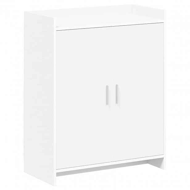 vidaXL Skříň na obuv se dveřmi Bílá 73,5 x 36 x 92 cm Kompozitní dřevo