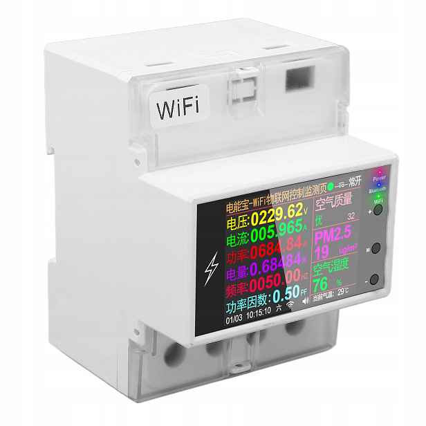 Wifi Měřič Energie, Výkonu Na Din Lištu 100A