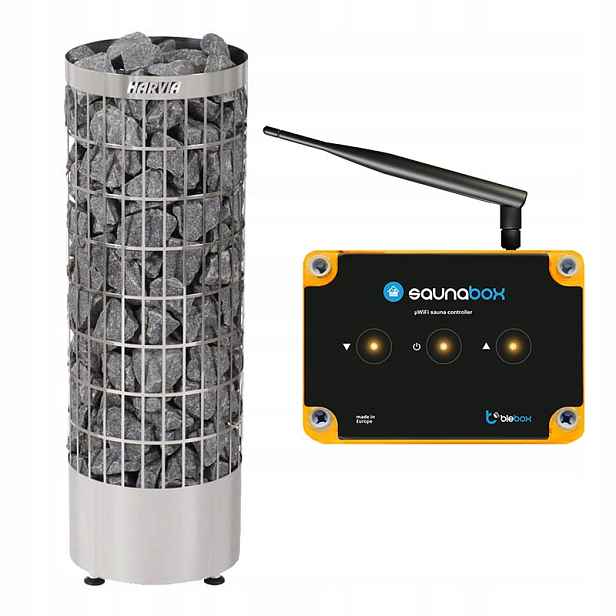 Sada do sauny Kamna Harvia PC70E 6,8 kW a ovladač BleBox SaunaBox Pro