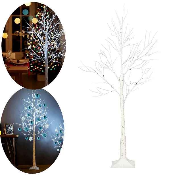 Bříza Led 150 cm 72LED barva studená vánoční stromek dekorace na Vánoce