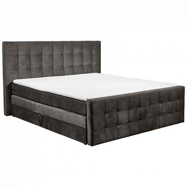 Boxspring postel Vancouver 180x200 cm Tmavě Hnědá