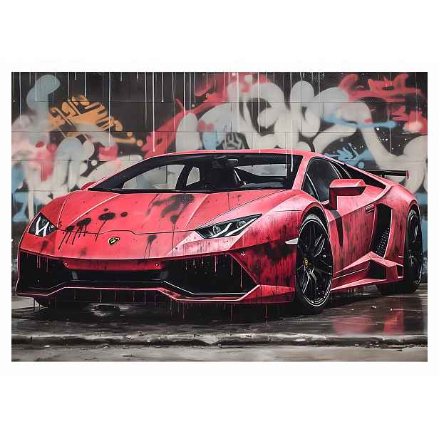 Fototapeta Graffiti Mládež 3D Auto 312x219