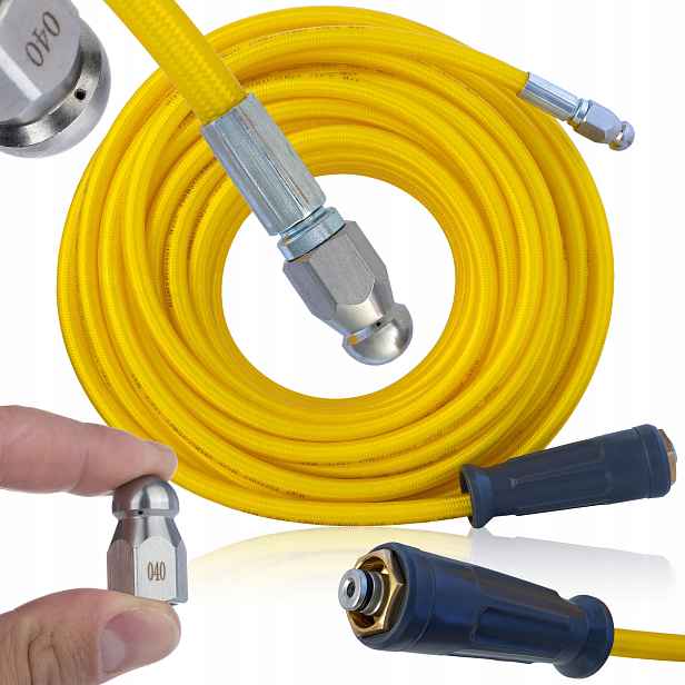 Kanalizační Hadice 20 M Easylock 1/4 Tryska 200 Bar Zesílená Pro Karcher Hd