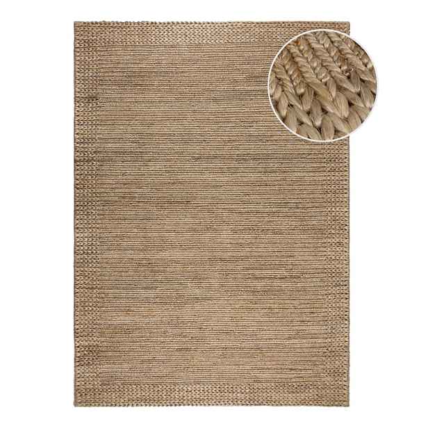 Ručně tkaný kenafový koberec v přírodní barvě 120x170 cm Drew Border – Flair Rugs