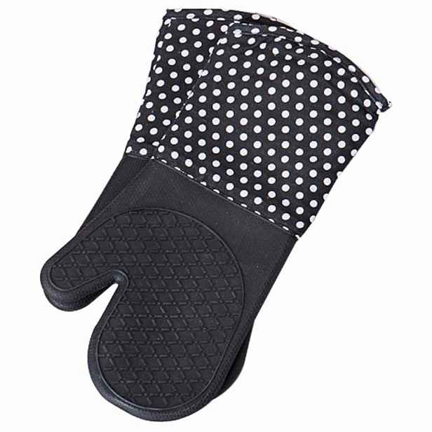 Silikonové Kuchyňské Rukavice Černé 2 Ks V Sadě 38X19 CM Wenko