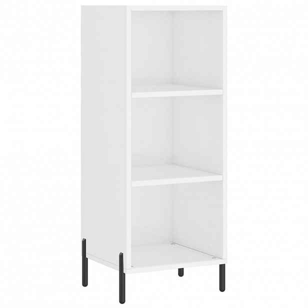 vidaXL Příborník bílý vysoký lesk 34,5 x 32,5 x 90 cm kompozitní dřevo