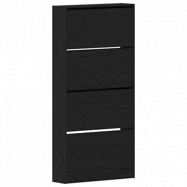 vidaXL Skříň na obuv 80 x 21 x 163,5 cm Kompozitní dřevo Černý dub